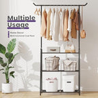 Metal Plant Stand Indoor Outdoor, 3 Tier Tall Corner Plant Shelf, Hanging Flower Ladder for Living Room, Balcony, Garden, Patio (Black) - Image 6