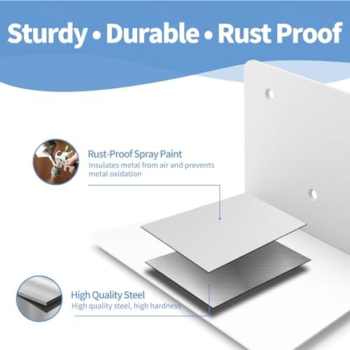 FENTEC Floating Book Shelves for Wall, 6 Pack White Floating Bookshelves - Image 6