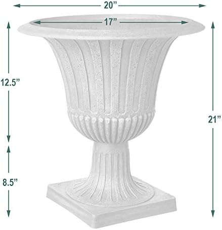 Arcadia Garden Products G50CT Worthington Urn, 20" x 21", Cement - Image 5