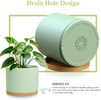 Large Plant Pots Set of 3 – 8", 9", 10" Indoor Flower Pots with Drainage Holes and Saucers, Big Planters for Monstera, Fiddle Leaf Fig, Snake Plant – 5 Colors - Image 4