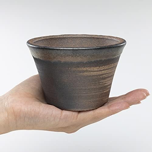 Wazakura Banko Series Small Handmade Rounded Ceramic Bonsai Pot - Image 3