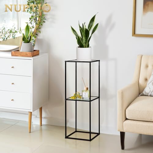 NUPTIO Pedestal Stand Centerpiece, 31.5", Black, 2 Tiers Panel, 2 Pcs - Image 6