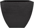 Tusco Products MSQ16BK Modern Square Garden Planter, 16-Inch, Black by TuscoProducts