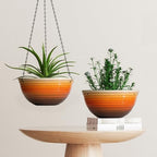12 Inch Glazed Hanging Planters for Indoor Outdoor Plants, 2 Pack - Image 7