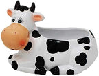 Cow Planter Pot - Cow Print Party Decoration Supplies - Garden Backyard Cow Stuff Statue - Flower Ceramic Succulent Planter - Plantador de Vacas - Large 9" with Drain - Image 2