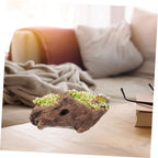 Hemoton Imitation Tree Stump Planter Vintage Cement Pot for Plants - Image 5