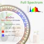 Grow Light for Indoor Plants, Full Spectrum LED Tall Plant Lights with Timer, Standing Floor Growing Lamp, Height Adjustable for Large Plants (White, 40w) - Image 3