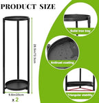 2 Tier Plant Stand Indoor, Black Corner Tiered Tall Plant Stand for Outdoor Multiple Plants, Metal Flower Pot Stands Holders Plant Display Shelf for Balcony Living Room Garden Patio(2Pcs) - Image 2