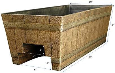 GROWSCAPE 1073D-265R Jameson planters, 24" - Deck Rail, Distressed Oak - Image 4