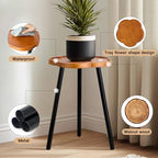 KINNARY Plant Stand Indoor, Wood Plant Table Plant Holder with Raised Design,Heavy Duty Metal Flower Pot Stand, Mid Century Modern Home Decor Small Side End Table（Clr.2-Flower 20" H） - Image 5