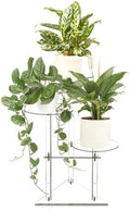 Jusalpha Clear Acrylic Corner Plant Stand, 3-Tier, Indoor Display Shelf for Plants and Flowers, 11 Pounds Load Capacity by Jusalpha