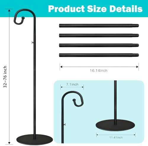 76" Shepherds Hooks for Outdoor- 3/4 Inches Thicken Wind Chimes Hanger - Image 3