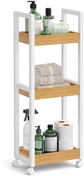 SONGMICS Bamboo Bathroom Shelf, 3-Tier Adjustable Plants Rack by SONGMICSbySONGMICSHOME