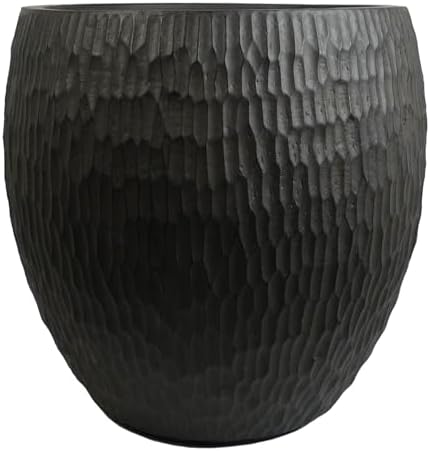 Leaf Large Plant Pots, 43cm Inoke Grey Planter by Leaf
