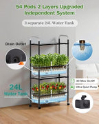 Growell 54 Pods Hydroponics Growing System Kit with Independent Water Pump - Image 4
