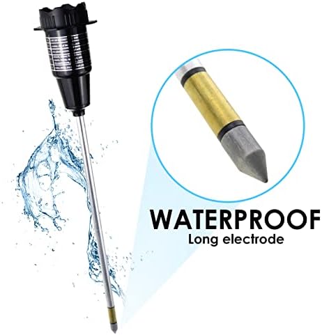 Soil pH and Moisture Meter 2-in-1 Tester 308mm Long Waterproof Metal Electrode for Indoor & Outdoor Gardens Plants Flowers Farming - Image 4