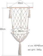 Hanging Planters Baskets, 41in Large Wall Flower Pot Holder，2 Pack Cotton Rope Macrame Plant Hanger with Hooks, for Indoor Outside Balcony Decoration(Style-B,1PACK) - Image 2