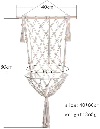 Hanging Planters Baskets, 41in Large Wall Flower Pot Holder，2 Pack Cotton Rope Macrame Plant Hanger with Hooks, for Indoor Outside Balcony Decoration(Style-B,1PACK) - Image 2