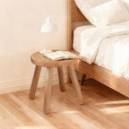 11.8" H Round Solid Wooden Stool Wood Plant Stand Woden Decorative Stool Garden Stool Portable Stand for Kitchen Bathroom Living Room Bedroom - Image 6