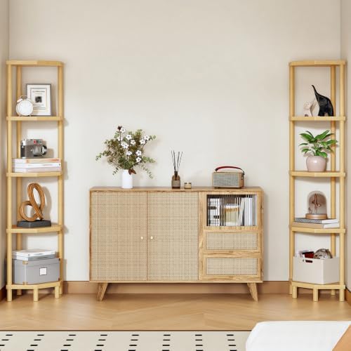 HOOBRO 5-Tier Bamboo Corner Shelf Stand, Plant Display, Tool-Free Assembly - Image 6
