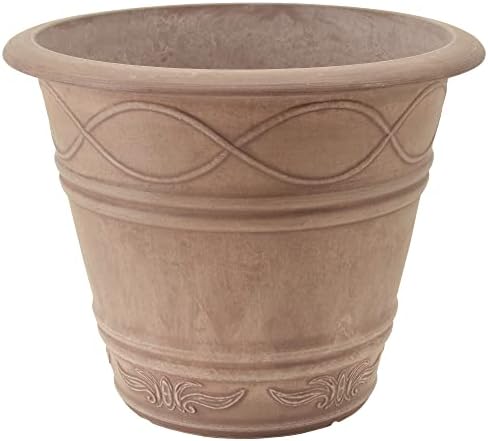 PSW Pot Collection Western Weave Planter Pot for Indoor and Outdoor Plants and Gardens, 14.5-inch, Taupe - Image 2