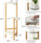 Plant Stand Indoor Outdoor Plant Rack 3 Tier 3 Potted Flower Holder Ladder Plant Stands for Balcony Window Living Room Garden Patio White - Image 7