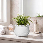 Ceramic Flower Pots, 6 Inch Plant Pot for Indoor Plants, White - Image 7