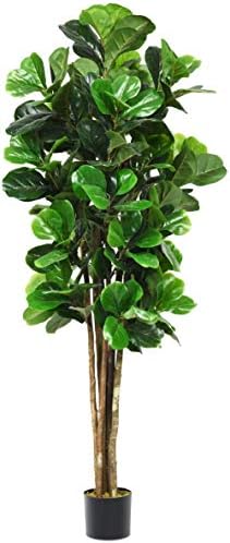 Goplus Fake Fiddle Leaf Fig Tree, 5FT Tall Artificial Tree Greenery Plants in Pots, Decorative Faux Trees for Indoor Home Office by Goplus