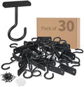 30Pack 2.5In Ceiling Hooks Bulk for Hanging Plants Black by QualityEfficiency