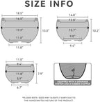 Kante Set of 3 Blue Gray Concrete Bowl Round Planters for Modern Home - Image 2