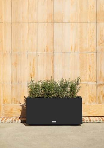 Veradek Block Series Long Box Planter - Rectangular Outdoor Planter - Image 4