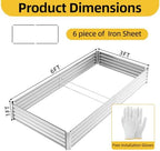 SUPERLELE 6x3x1ft Silver Galvanized Raised Garden Beds Kit - Image 2