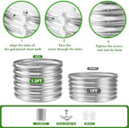 YSEJOMP 17" Tall 24" Diameter Round Raised Garden Bed Kits Outdoor Silver - Image 4