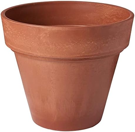 PSW Arcadia Garden Products OT41TC Plastic/Stone/Wood Composite Traditional Pot, No Drainage Hole (Drillable), 16 by 13.5-Inch, Terra Cotta Color, 16 x 13.5 - Image 2