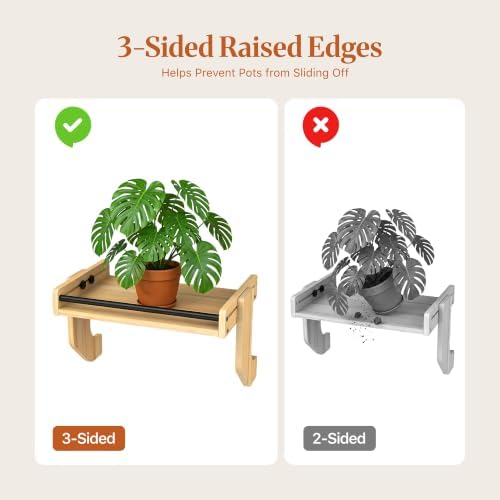 Window Sill Plant Shelf Extender, No Drill Adjustable Plant Stand indoor - Image 6