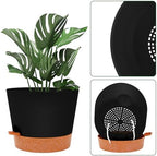 GARDIFE 12 inch Plant Pots, planters,Self Watering Pots, 2 Pack Large Plastic Flower pots with Deep Reservior and High Drainage Holes for Indoor Outdoor Plants and Flowers, Black - Image 5