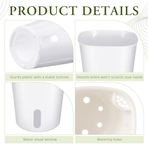 Ziliny 20 Pcs 3.74 Inch Self Watering Planters with Water Indicator - Image 4