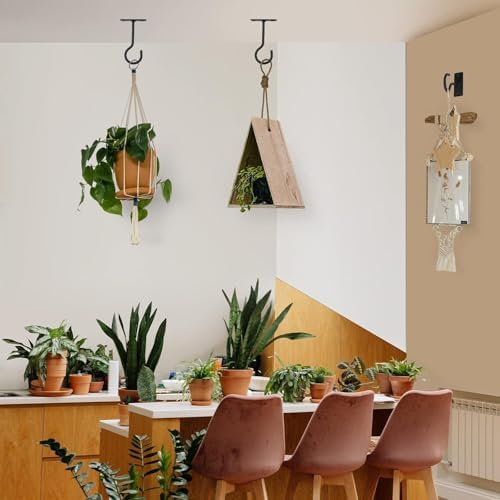 Metal Plant Wall Hooks 30Pack Bulk Hanging Brackets Indoor Black 6In - Image 2