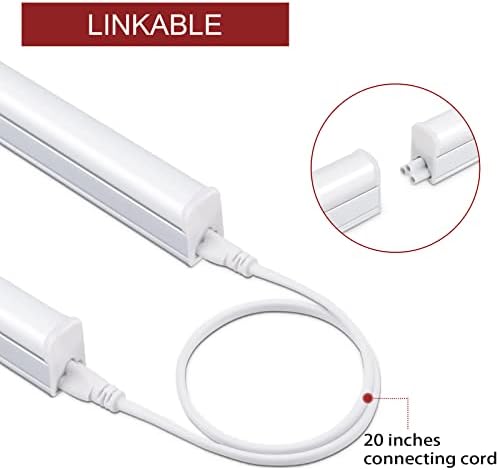 LED Shop Light for Garage, T5, 2FT, 10W, 1100LM, 6500K, 8 Pack - Image 4