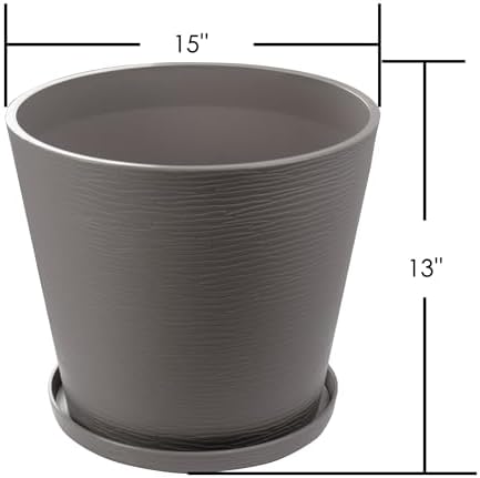 Kozyard 2Packs Round Planter Indoor Outdoor Plant Pots - Image 7