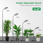Aumtrly Black Grow Lights for Indoor Plants, Full Spectrum, with 68" Stand - Image 5