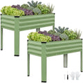 Galvanized Raised Garden Bed with Legs 2Pack,48x24x32in Elevated Garden Bed by Unknown
