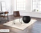 17 H x 21" Dia (15" Pot Opening) Black Round Fiberstone Tall Planter with Drainage Hole, Indoor/Outdoor Large Plant - Image 2