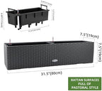 Dexceder 31.5 Inch Self Watering Rail Window Box (Deep Gray) - Image 3