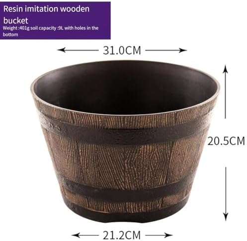 Thick Resin Flower Pot 9in for Indoor Decor - Image 2