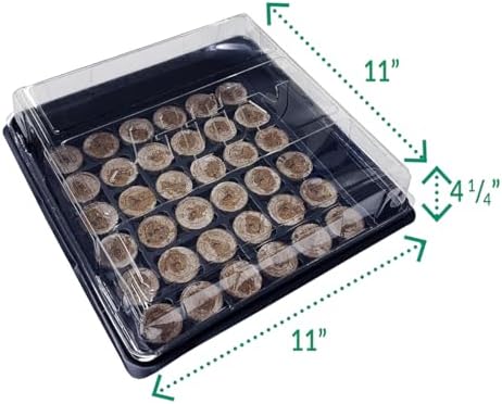 Jiffy Plant Germination Kit - Seedling Starter Trays with Seeds - 36 Cell 2 Pack - Plastic - Image 6