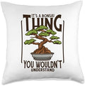 Bonsai Tree Plant Tools Care Kit Set Gifts Ideas Thing Pots Penjing Indoor Bonsai Throw Pillow, 18x18, Multicolor by Unknown