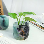 mookaitedecor Natural Fluorite Crystal Tea Light Candle Holder - Image 6