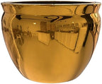 Red Lantern 16" Solid Gold Porcelain Fishbowl Planter - Image 6