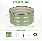 Galvanized Raised Garden Bed- 2Pcs 2x2x1FT Planter Boxes, Green - Image 7